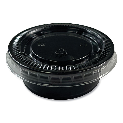 Boardwalk&reg; Souffle/Portion Cups, 1.5 oz, PP, Black, 2500/CT (BWKPRTN15BL)