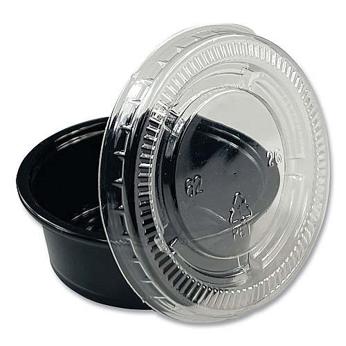 Boardwalk&reg; Souffle/Portion Cups, 1.5 oz, PP, Black, 2500/CT (BWKPRTN15BL)