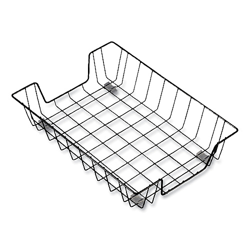 Universal Wire Metal Letter Tray, 1 Section, Letter Size Files, 10" x 14.13" x 3", Black (UNV20071)