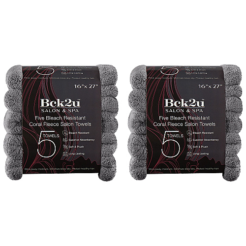 Coral Fleece Salon Towel 16x27 Grey - Pack Of 10 (M915117GY)