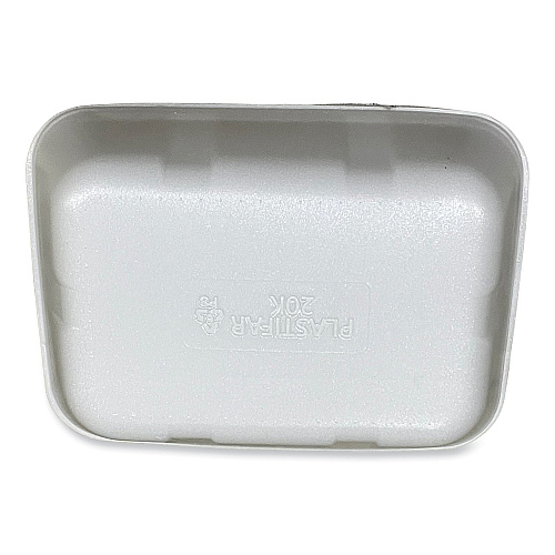 GEN Meat Trays, #20K, 12 x 8.7 x 2.45, White, 125/Carton (GEN20KWH)