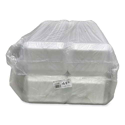 GEN Meat Trays, #4P, 9.5 x 7.19 x 1.2, White, 500/Carton (GEN4PWH)