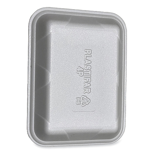 GEN Meat Trays, #4P, 9.5 x 7.19 x 1.2, White, 500/Carton (GEN4PWH)