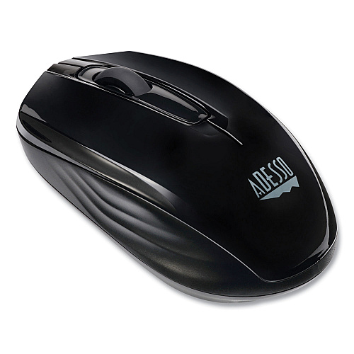Adesso iMouse S50 Wireless Mini Mouse, 2.4 GHz Frequency/33 ft Wireless Range, Left/Right Hand Use, Black (IMOUSES50B)