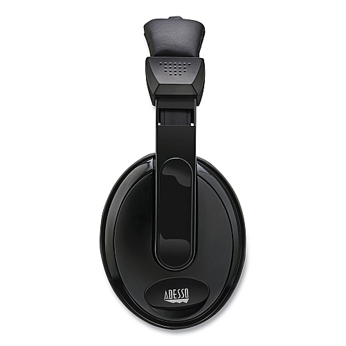 Adesso Xtream H5 Binaural Over The Head Multimedia Headset with Mic, Black