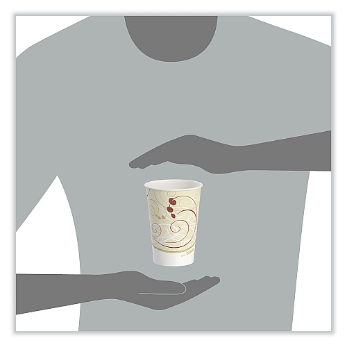 SOLO Double Sided Poly Paper Cold Cups, 16 oz, Symphony Design, 50/Sleeve, 20 Sleeves/Carton (RNP16PJ8000)