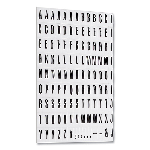 MasterVision Interchangeable Magnetic Board Accessories, Letters, Black, 0,75"h (KT2220)