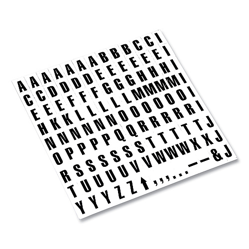 MasterVision Interchangeable Magnetic Board Accessories, Letters, Black, 0,75"h (KT2220)
