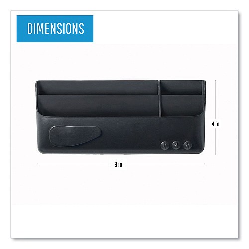 MasterVision Magnetic SmartBox Organizer, 9 x 4, Black (SM010101)
