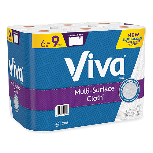 Viva&reg; Multi-Surface Kitchen Cloth Paper Towels, 1-Ply, 83 Sheets, 24 Rolls (49413)
