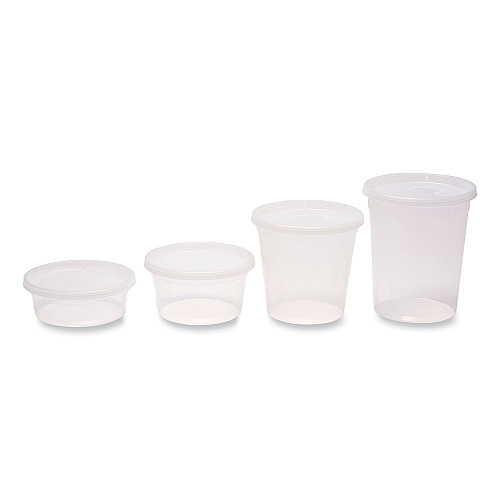 GEN Plastic Deli Container with Lid, 24 oz, Clear, Plastic, 240/Carton (GENDELI24OZ)