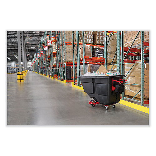 Rubbermaid Commercial Motorized Roto Tilt Truck, 202 gal, 1,000 lb Capacity, Plastic, Black (2173662)