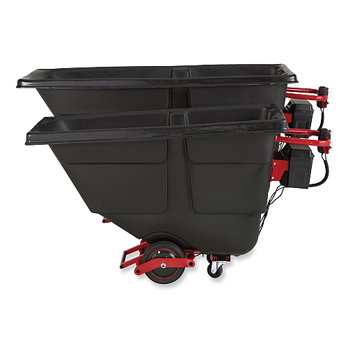Rubbermaid Commercial Motorized Roto Tilt Truck, 202 gal, 1,000 lb Capacity, Plastic, Black (2173662)