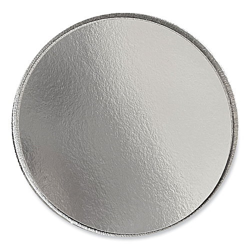 Boardwalk&reg; Round Aluminum To-Go Containers with Lid, 24 oz, 7" Diameter x 1.47"h, Silver 200/Carton (BWKROUND7COMBO)