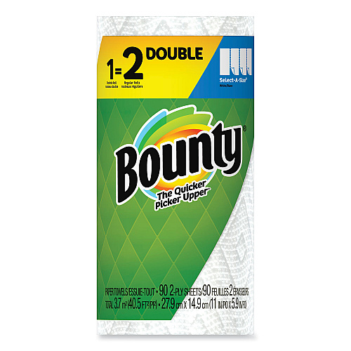 Bounty&reg; Kitchen Paper Towels, 2-Ply, 90 Sheets - Double Roll, 24 Rolls (05815)