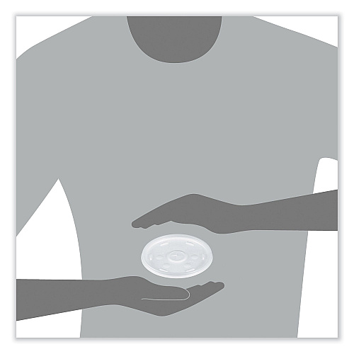 Dart Cold Cup Lids, Fits 8 to 32 oz Cups/Containers, Translucent, 100/Sleeve, 10 Sleeves/Carton (20SL)