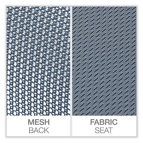 Workspace by Alera Mesh Back Fabric Task Chair, Supports Up to 275 lb, 17.32" to 21.1" Seat Height, Seafoam Blue Seat/Back (ALEWS42B77)