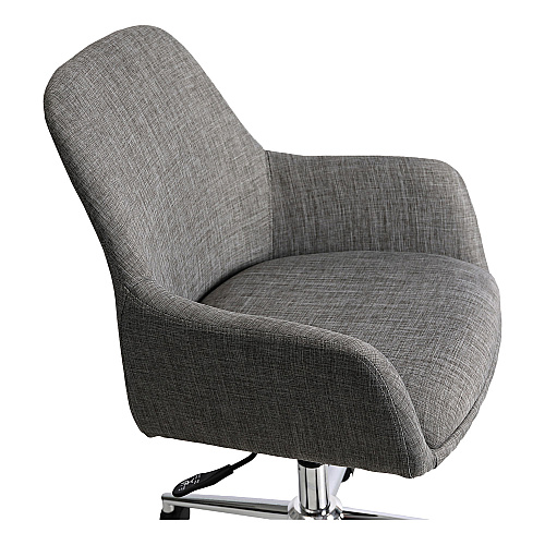 Workspace by Alera Mid-Century Task Chair, Supports Up to 275 lb, 18.9" to 22.24" Seat Height, Gray Seat, Gray Back (ALEWS4241)