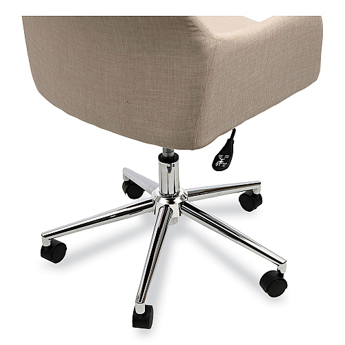 Workspace by Alera Mid-Century Task Chair, Supports Up to 275 lb, 18.9" to 22.24" Seat Height, Cream Seat, Cream Back (ALEWS4251)