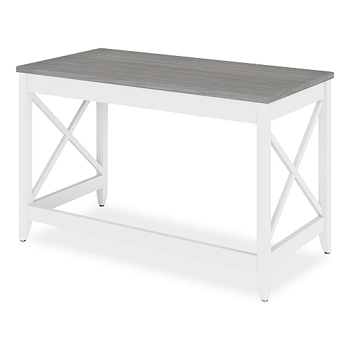 Workspace by Alera Farmhouse Writing Desk, 47.24" x 23.62" x 29.53", Gray (ALEWSF4824GY)