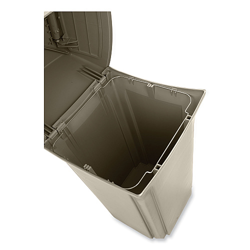 Rubbermaid Commercial Ranger Fire-Safe Container, Two Doors, 45 gal, Structural Foam, Beige (917188BG)