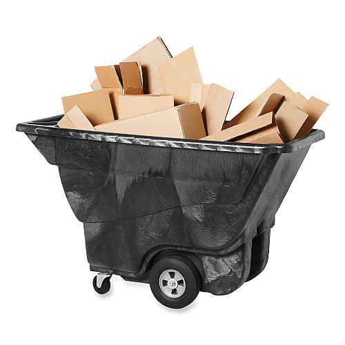 Rubbermaid Commercial Structural Foam Tilt Truck, 101 gal, 850 lb Capacity, Plastic, Black (9T14BLA)