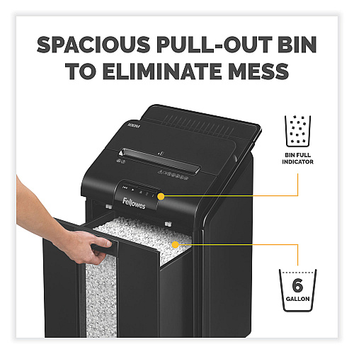 Fellowes AutoMax 100M Auto Feed Micro-Cut Shredder, 100 Auto/10 Manual Sheet Capacity (4629001)