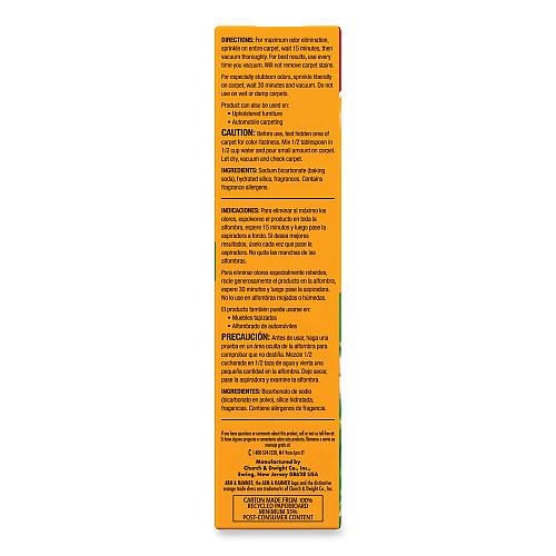 Arm & Hammer Deodorizing Carpet Cleaning Powder, Fresh, 30 oz Box, 6/Carton (3320011538)