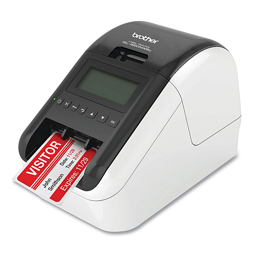 Brother QL-820NWBC Ultra Flexible Label Printer, 110 Labels/min Print Speed, 5 x 5.7 x 9.2
