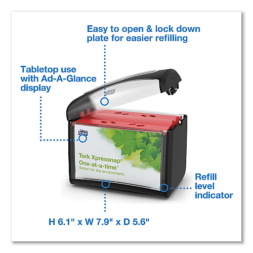 Tork&reg; Xpressnap N4 Tabletop Napkin Dispenser System, Black (6232100)