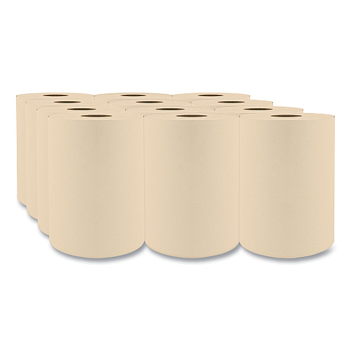 Cascades Select Hardwound Roll Towels, 1-Ply, 7.88" x 350 ft, Natural, 12 Rolls/Carton (H035)