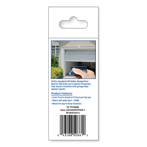 LED Soft White A19 Garage Door Opener Bulb, 14 W (93116005)