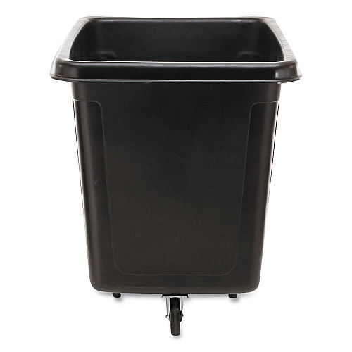 Rubbermaid Commercial Cube Truck, 59 gal, 300 lb Capacity, Plastic, Black (4608BLA)