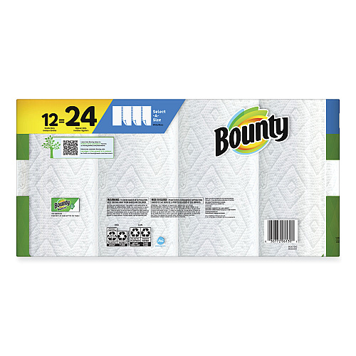 Bounty&reg; Kitchen Paper Towels, 2-Ply, 90 Sheet Roll, 12 Rolls (08664)