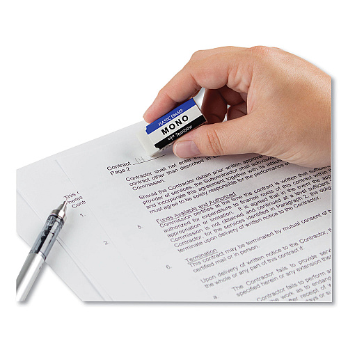 Tombow Eraser, For Pencil Marks, Rectangular Block, Small, White (57320)