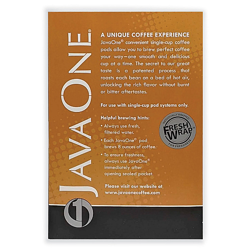 Java One Coffee Pods, Hazelnut Creme, Single Cup, 14/Box (70500)