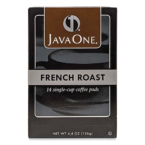 Java One Coffee Pods, French Roast, Single Cup, 14/Box (30800)