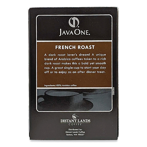 Java One Coffee Pods, French Roast, Single Cup, 14/Box (30800)