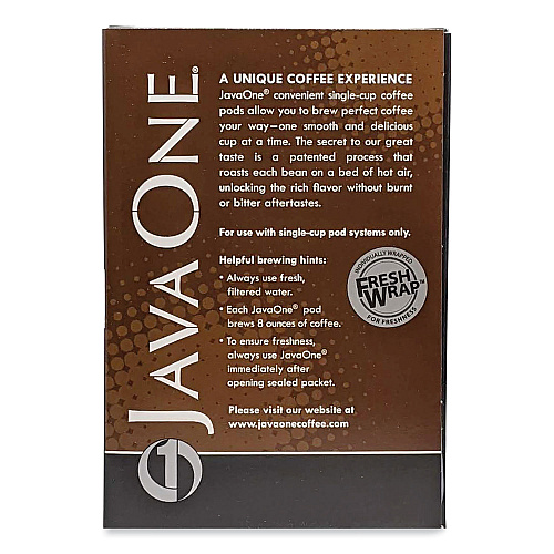 Java One Coffee Pods, French Roast, Single Cup, 14/Box (30800)
