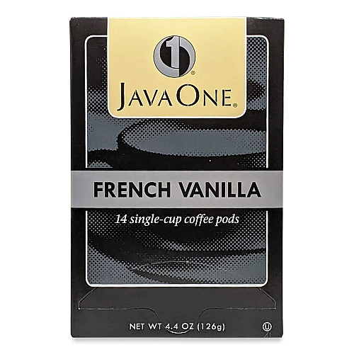 Java One Coffee Pods, French Vanilla, Single Cup, 14/Box (70400)