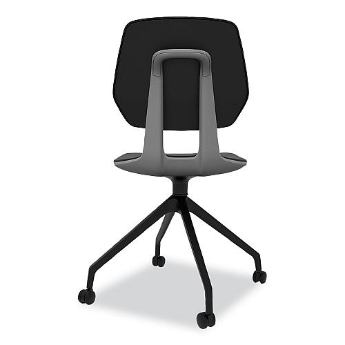 Safco Commute Guest Chair, 25" x 25" x 34.25", Black Seat, Black Back, Black Base (7826BL)