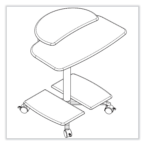 Safco Eastwinds Series FPD Computer Table, 28.5" x 26" x 29.5", Medium Cherry (948MEC)