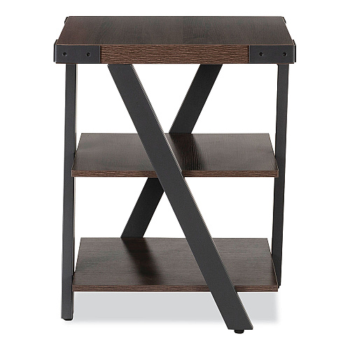 Safco End Table, Square, 20 x 20 x 25, Southern Tobacco Top, Black Base (MRETSTO)