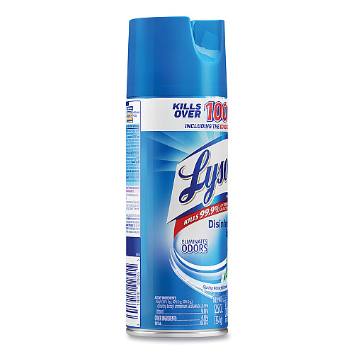 Lysol&reg; Disinfectant Spray, Spring Waterfall Scent, 12.5 oz., 12 Cans (02845)