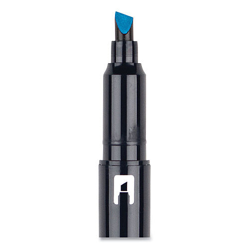 Tombow Highlighters, Skyblue Ink, Bullet/Chisel Tip, Skyblue Barrel, 10/Box (56413)