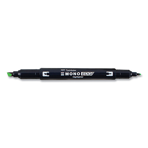 Tombow Highlighters, Yellow Green Ink, Bullet/Chisel Tip, Yellow Green Barrel, 10/Box (56415)