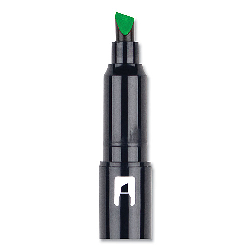 Tombow Highlighters, Yellow Green Ink, Bullet/Chisel Tip, Yellow Green Barrel, 10/Box (56415)