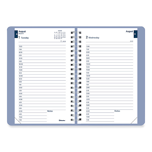 Blueline Academic Daily/Monthly Planner, 8 x 5, Blue Cover, 12-Month (Aug to July): 2025 to 2026 (CA201F02)