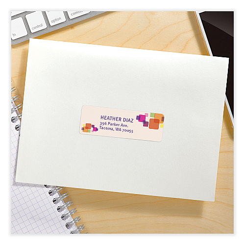 Avery Vibrant Color Printing Mailing Labels, Inkjet Printers, 0.75 x 2.25, Matte White, 30/Sheet, 20 Sheets/Pack (8257)