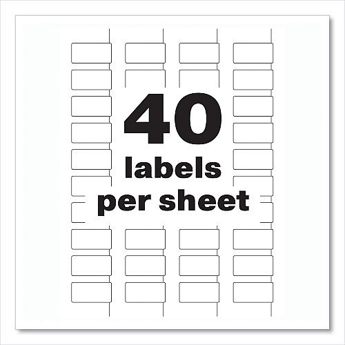 Avery PermaTrack Tamper-Evident Asset Tag Labels, Laser Printers, 0.75 x 1.5, White, 40/Sheet, 8 Sheets/Pack (60528)